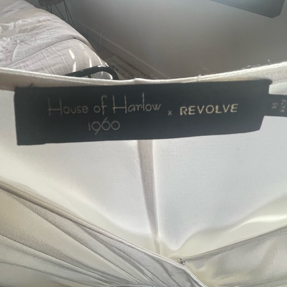 XS white satin House of Harlow jumpsuit - Picture 8 of 8